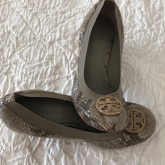 Tory Burch Shoes - Tory Burch snake skin wedges